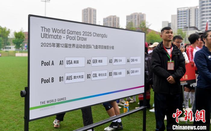 成都世运会团队飞盘分组出炉：中国队与美国、