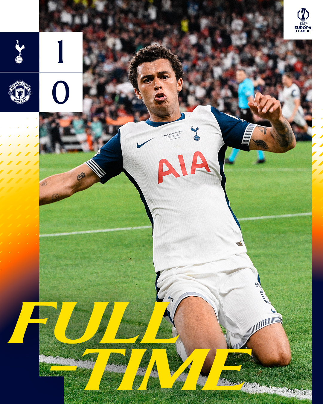 热刺欧联杯决赛1-0力克曼联 终结17年冠军荒